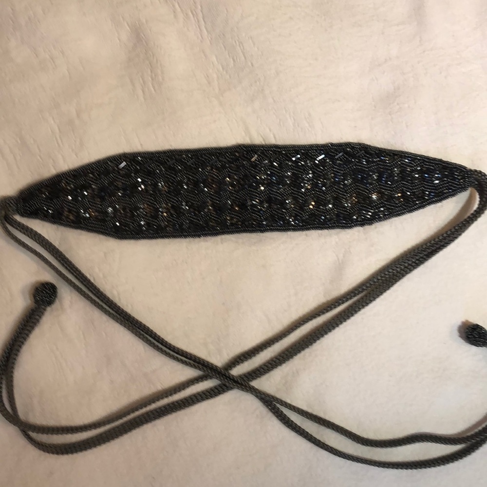 Christian Dior beaded belt with rope ties